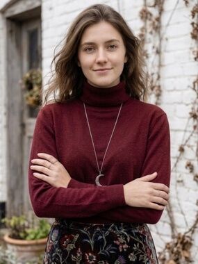 Northern Reflections 100% Cotton  Ribbed Knit Turtleneck Sweater Large